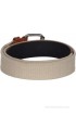 Kaizu Men Casual Beige Canvas, Genuine Leather Belt(Beige)